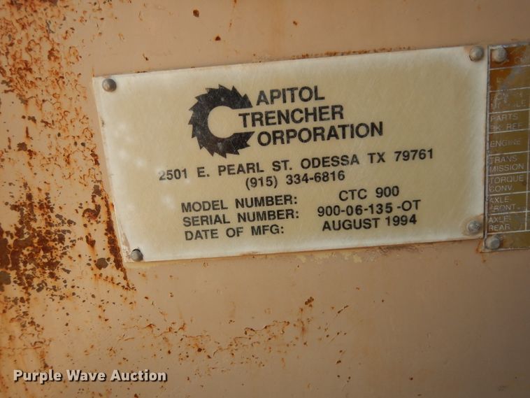 image for item DJ6536 1994 Capitol CTC 900  trencher