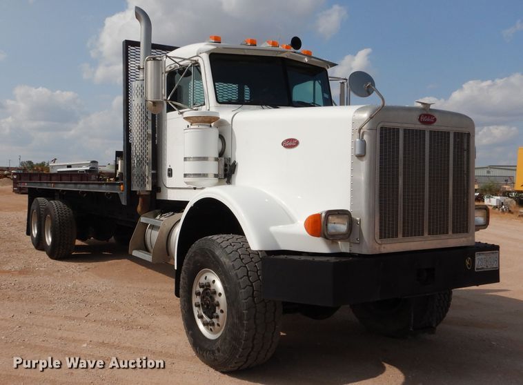 image for item DJ8766 1997 Peterbilt 357  flatbed truck