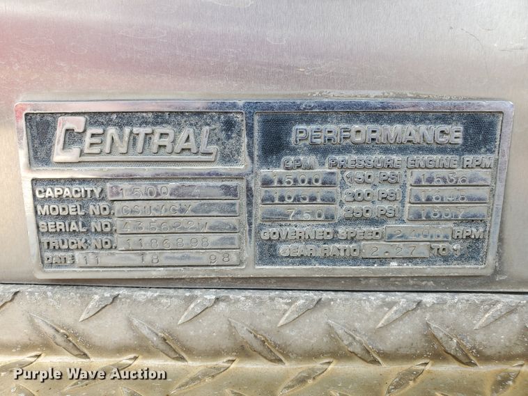 image for item DF5790 1998 HME  pumper fire truck