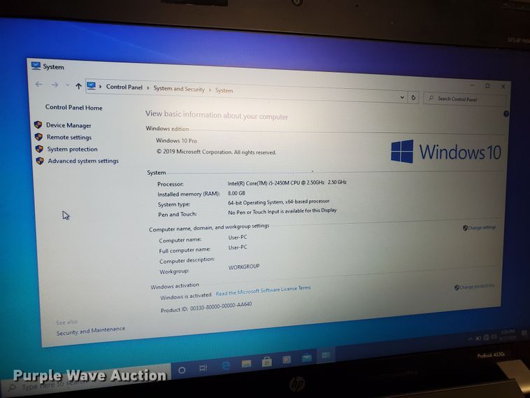 image for item DF5791 (16) HP ProBook 4530S laptops