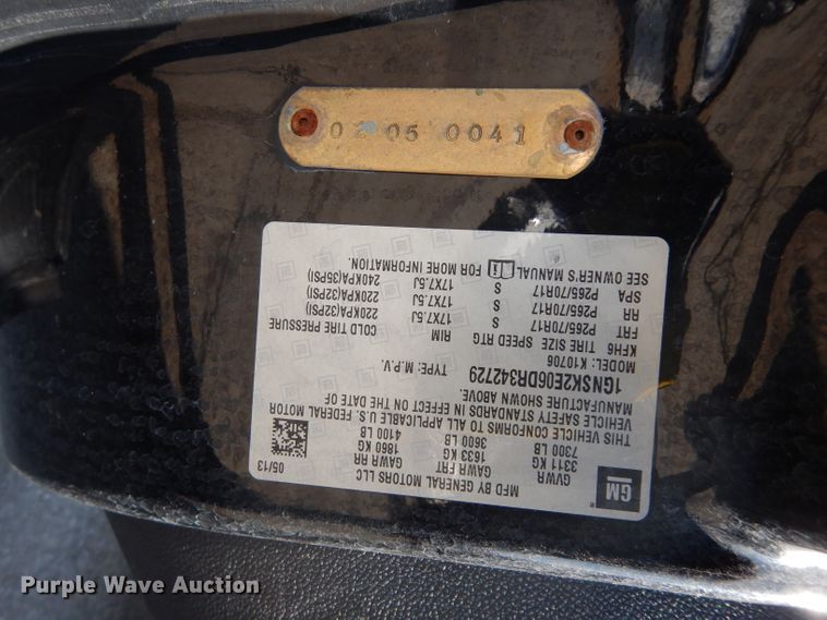 image for item DG6302 2013 Chevrolet Tahoe Police  SUV