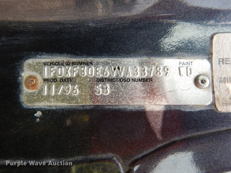 image for item DH6647 1997 Ford F800  dump truck