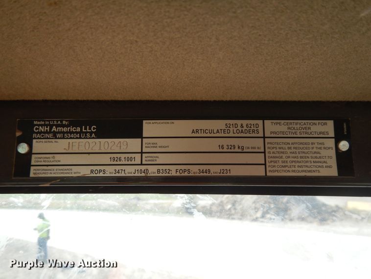 image for item DH6654 2007 Case 621D  wheel loader