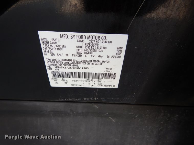 image for item DI8295 2016 Ford Explorer Police Interceptor  SUV