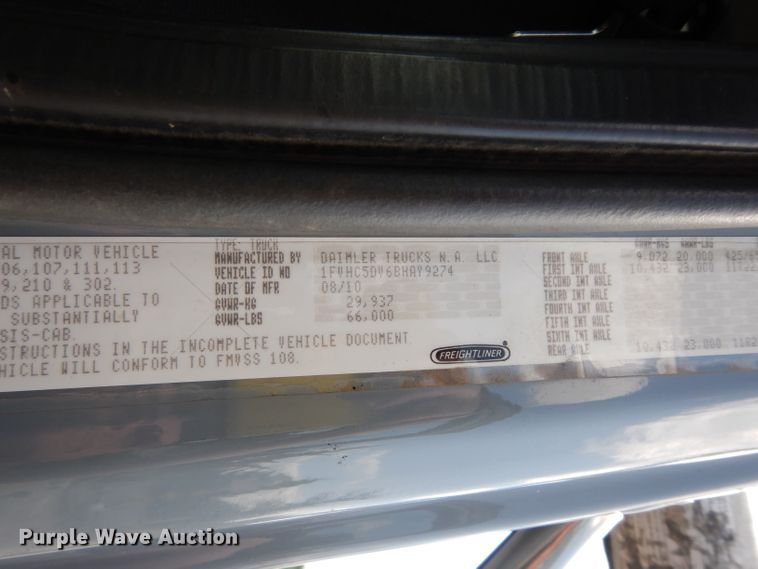 image for item DJ6751 2011 Freightliner Business Class M2  roll off container truck