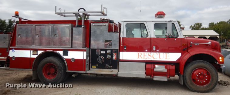 image for item DJ6808 1994 International 4900  Pierce fire truck