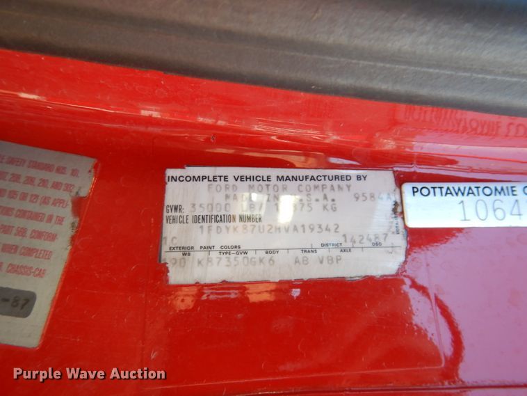 image for item DJ6810 1987 Ford F8000  fire truck