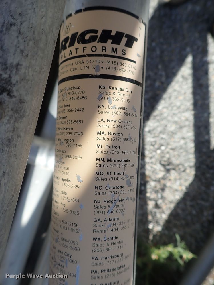 image for item GV9650 Up Right aluminum scaffolding