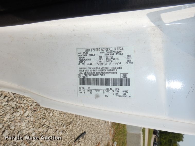 image for item HD9377 2000 Ford F150  pickup truck