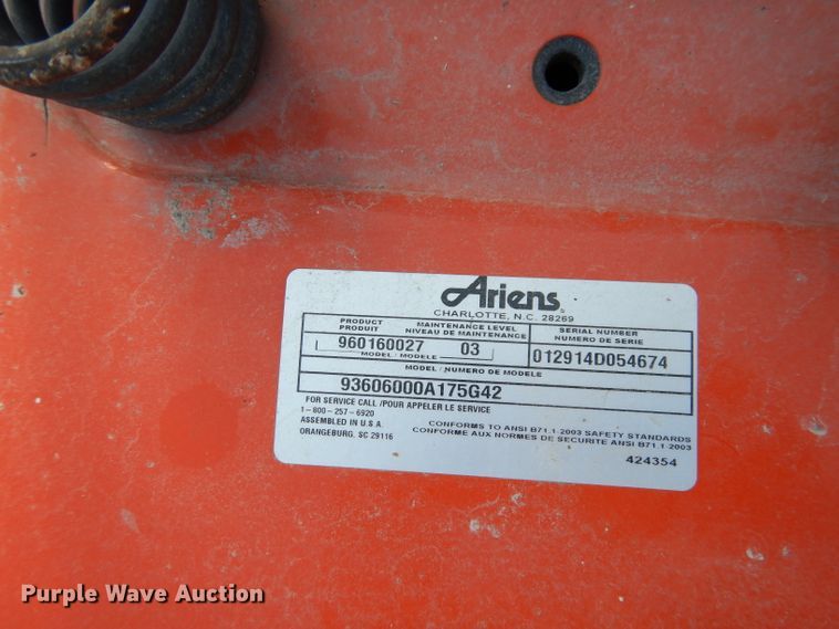 image for item HD9440 Ariens lawn mower