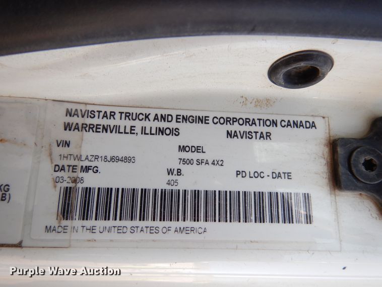 image for item HD9469 2008 International WorkStar 7500  dump truck