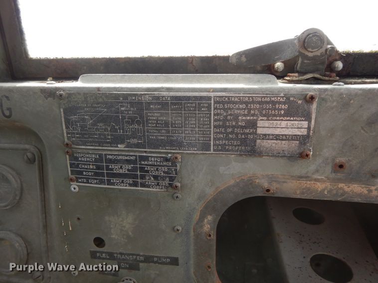 image for item HJ9648 1967 Kaiser M52A2  semi truck