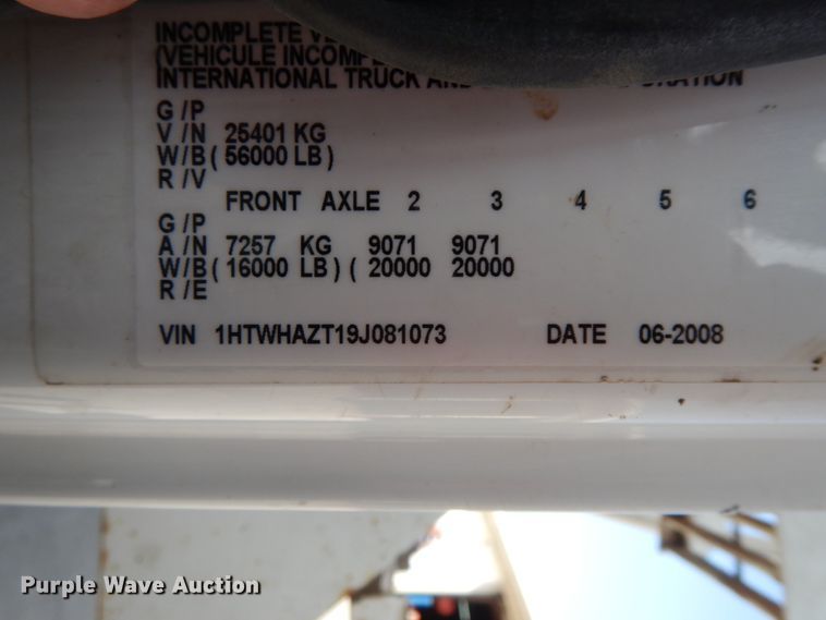 image for item HJ9695 2009 International WorkStar 7400  dump truck