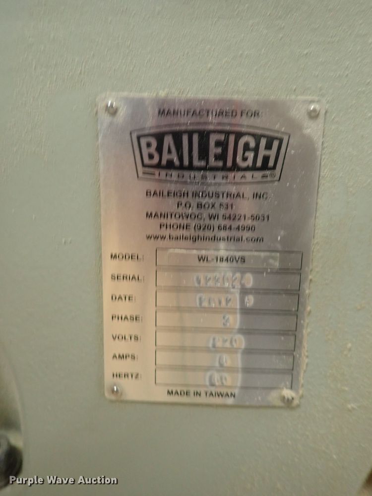 image for item HK9919 Baileigh WL-1840VS lathe