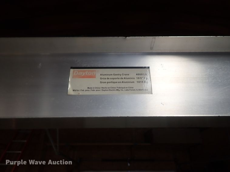 image for item HK9922 Dayton aluminum gantry crane