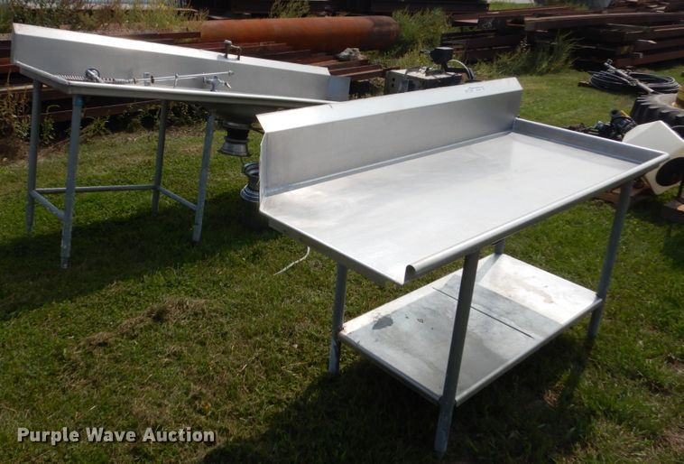 image for item HP9845 Stainless steel table and sink