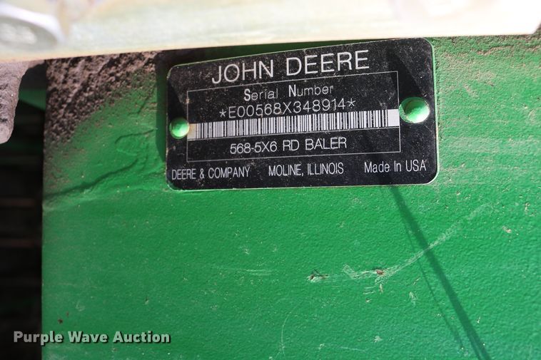 image for item DD5410 John Deere 568 Mega Wide Plus  round baler