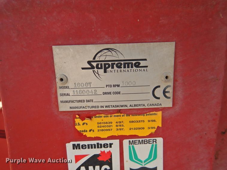 image for item DG1477 Supreme International 1600T  feed mixer