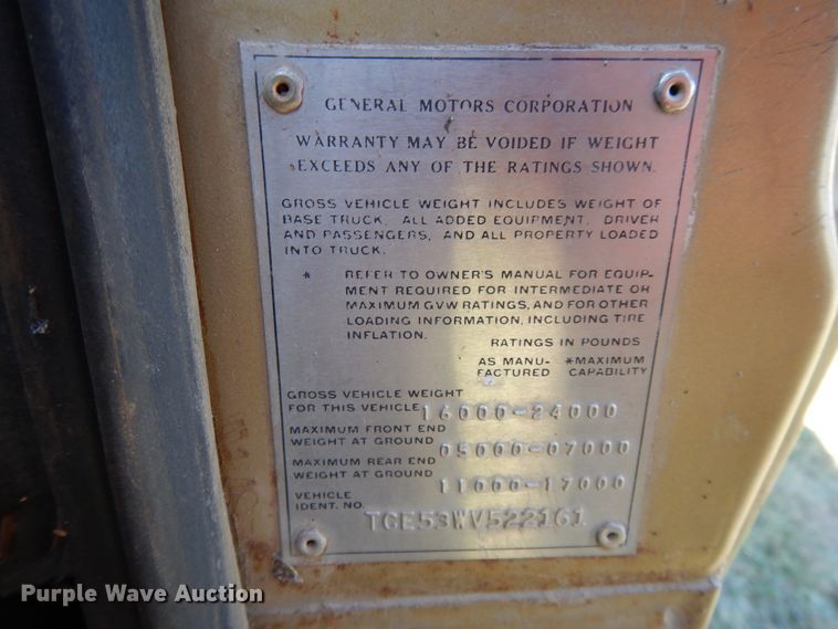 image for item DH0148 1972 GMC 5500  grain truck