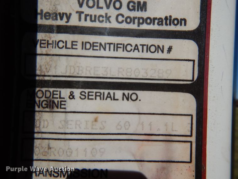 image for item DH0167 1990 Volvo  grain truck