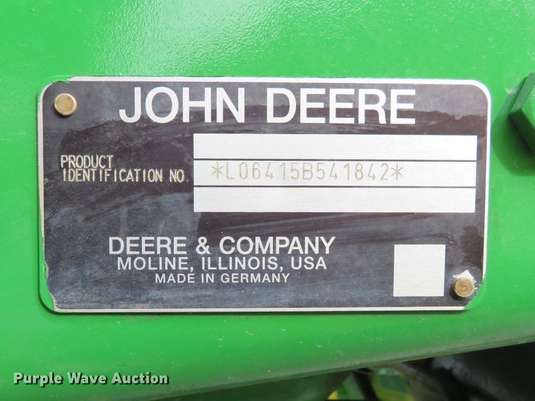 image for item DH1229 2007 John Deere 6415  MFWD tractor