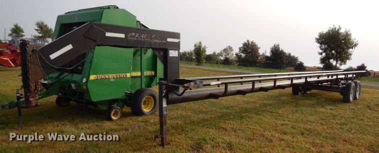 image for item DH6620 Orange Ox hay bale trailer