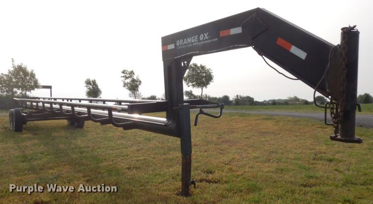 image for item DH6620 Orange Ox hay bale trailer