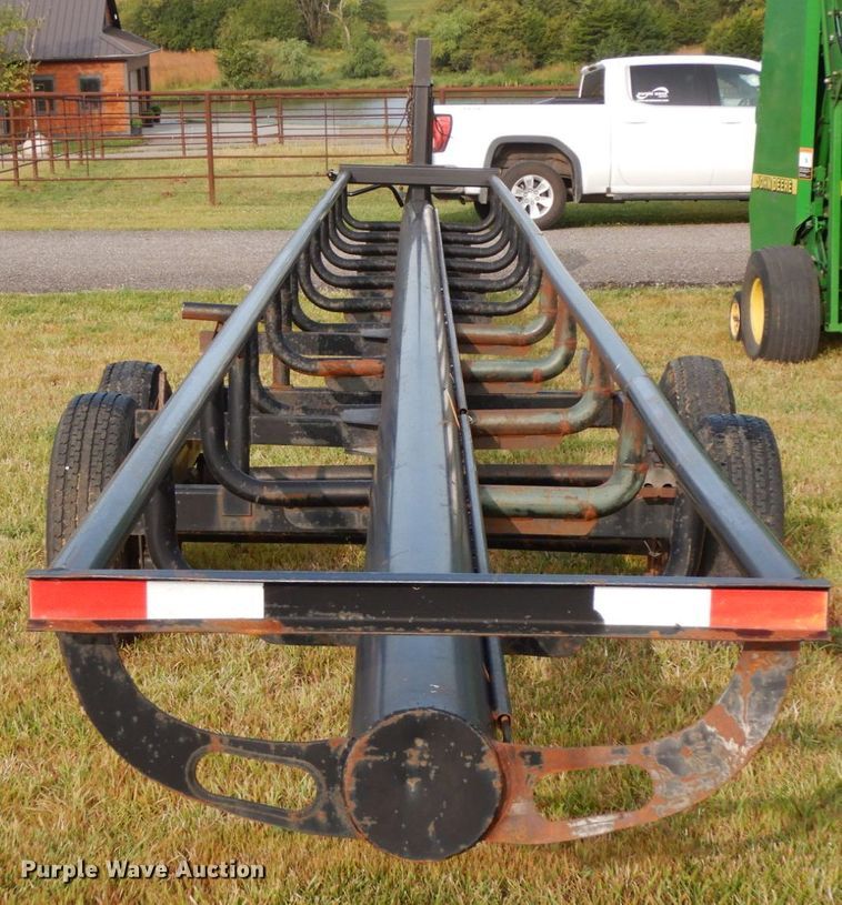 image for item DH6620 Orange Ox hay bale trailer