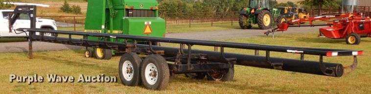 image for item DH6620 Orange Ox hay bale trailer