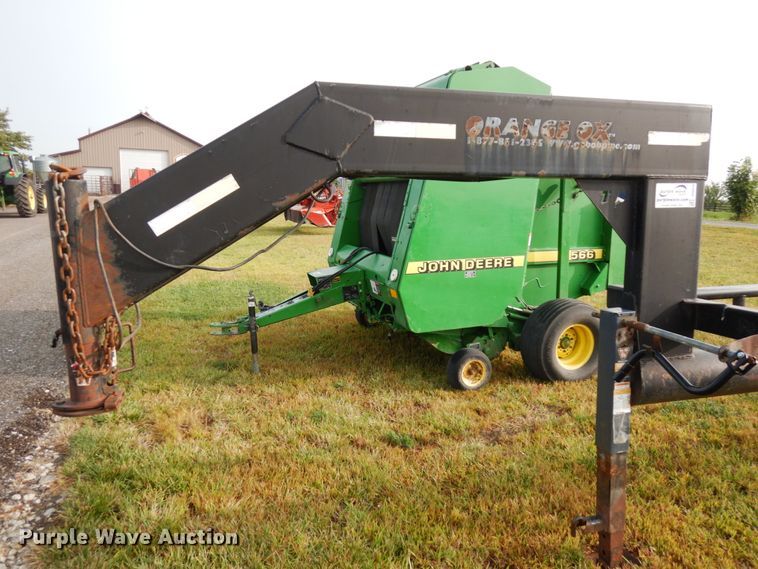image for item DH6620 Orange Ox hay bale trailer