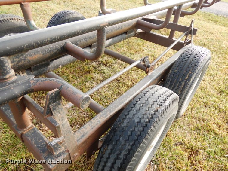 image for item DH6620 Orange Ox hay bale trailer