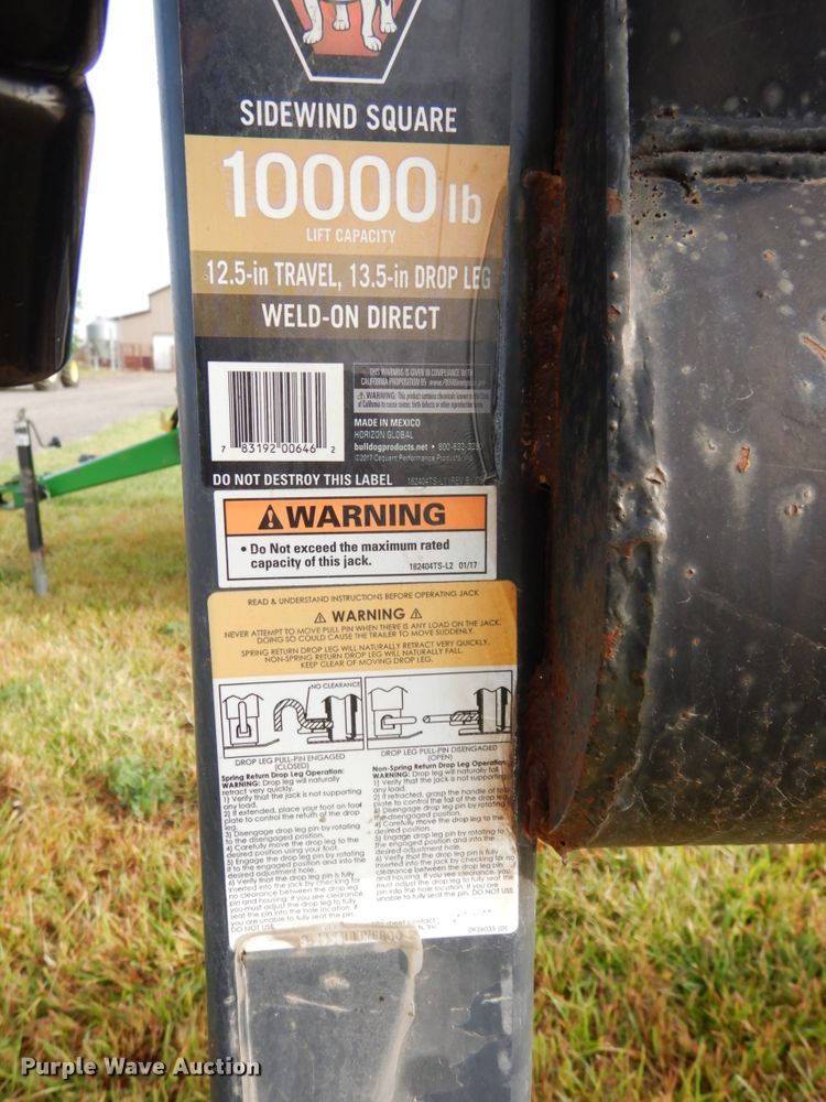 image for item DH6620 Orange Ox hay bale trailer