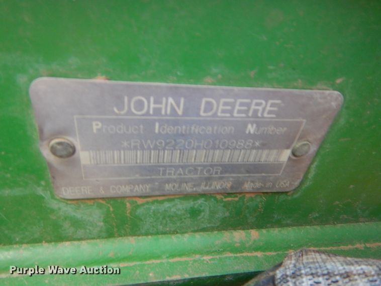 image for item HB9365 2003 John Deere 9220  4WD tractor