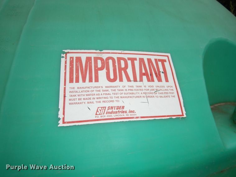 image for item HD9408 Snyder poly water tank