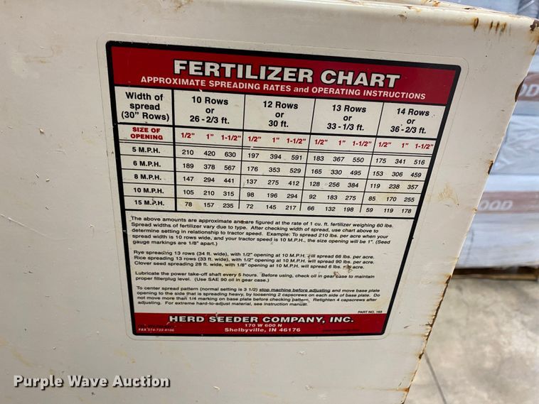 image for item HE9765 Herd 1200 broadcast seeder