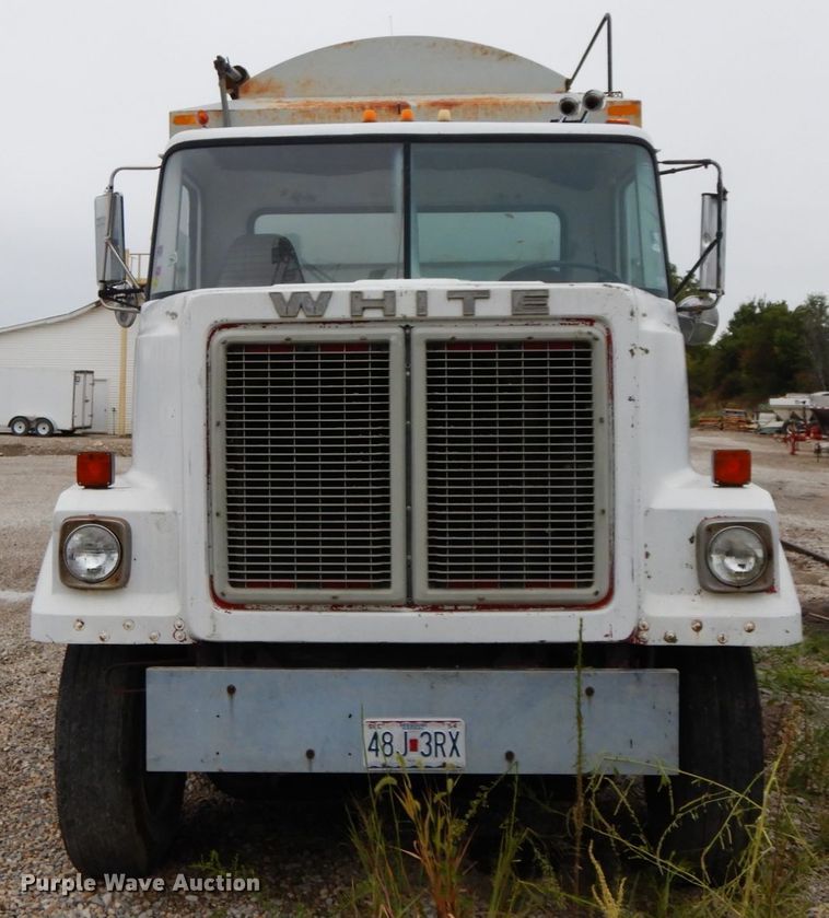 image for item HJ9636 1981 White Volvo RBS  seed tender truck