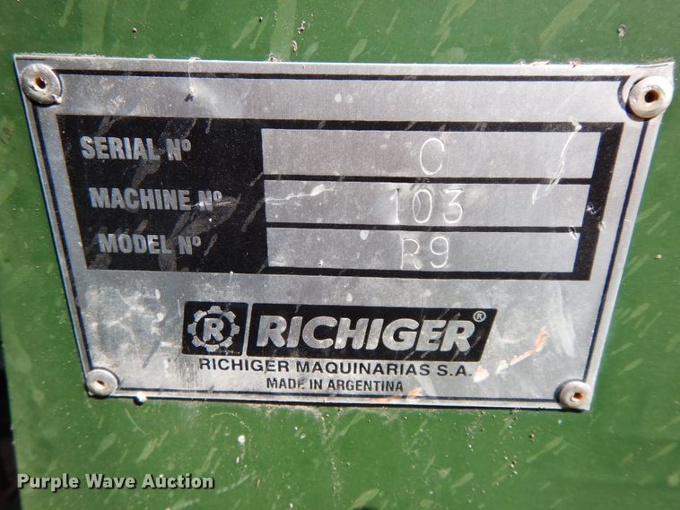image for item HJ9714 Richiger grain bagger and grain bag unloader