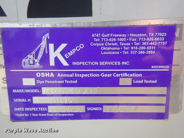 image for item DI0410 1999 Terex CD225  crane