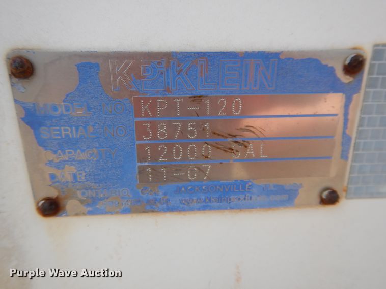 image for item DI0424 2008 Klein KPT-120  portable water tower