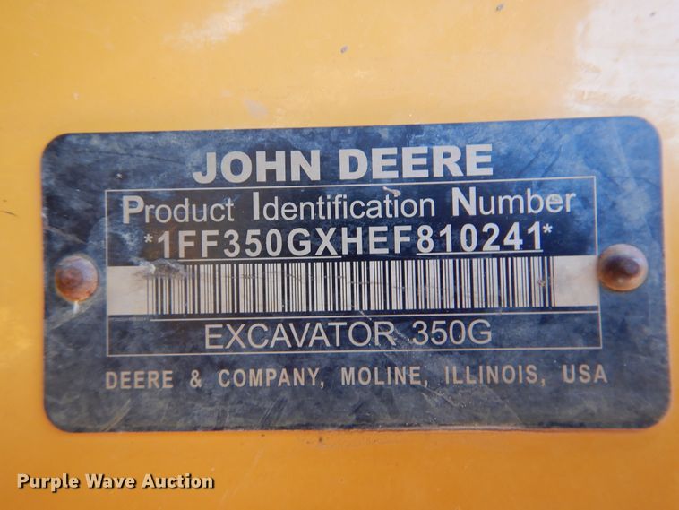 image for item DI0441 2014 John Deere 350G LC  excavator