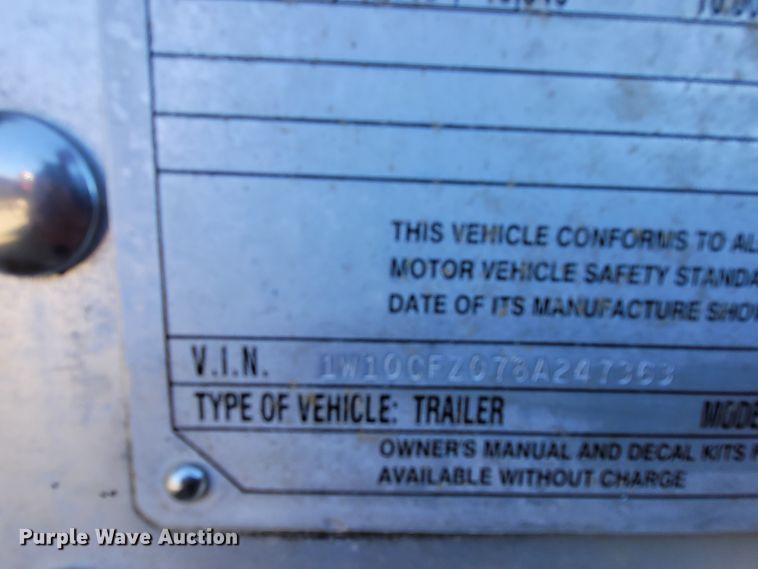 image for item ET9018 2008 Wilson DWC550WB walking floor trailer