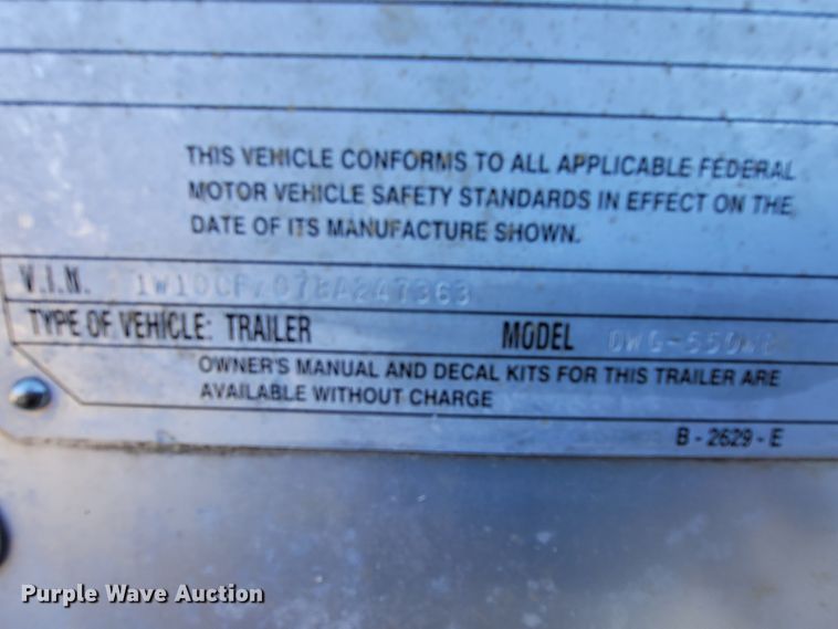 image for item ET9018 2008 Wilson DWC550WB walking floor trailer