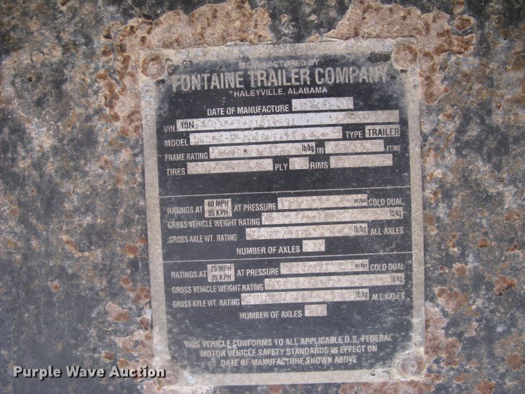 image for item DC1449 2001 Fontaine EDFT-6-8048WSAWK drop deck trailer