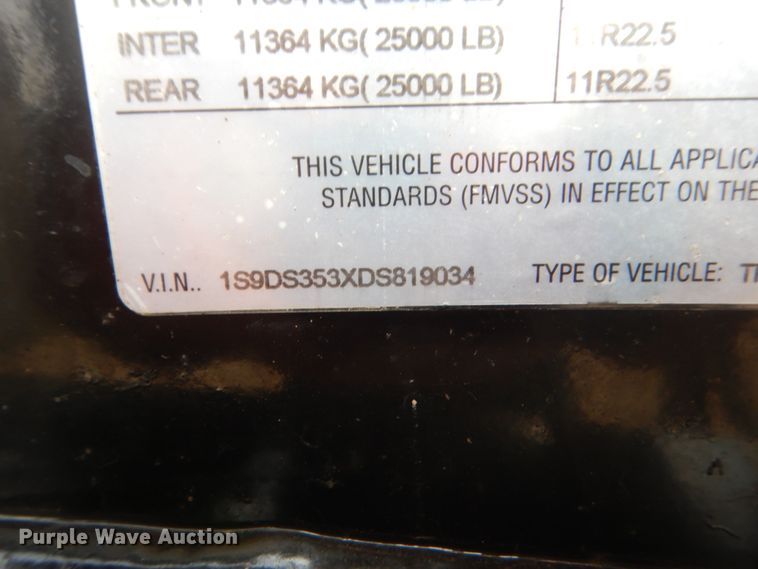 image for item DC8930 (2) 2013 Side Dump Industries side dump trailers