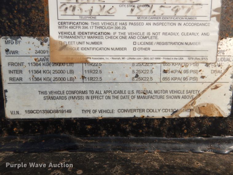 image for item DC8930 (2) 2013 Side Dump Industries side dump trailers