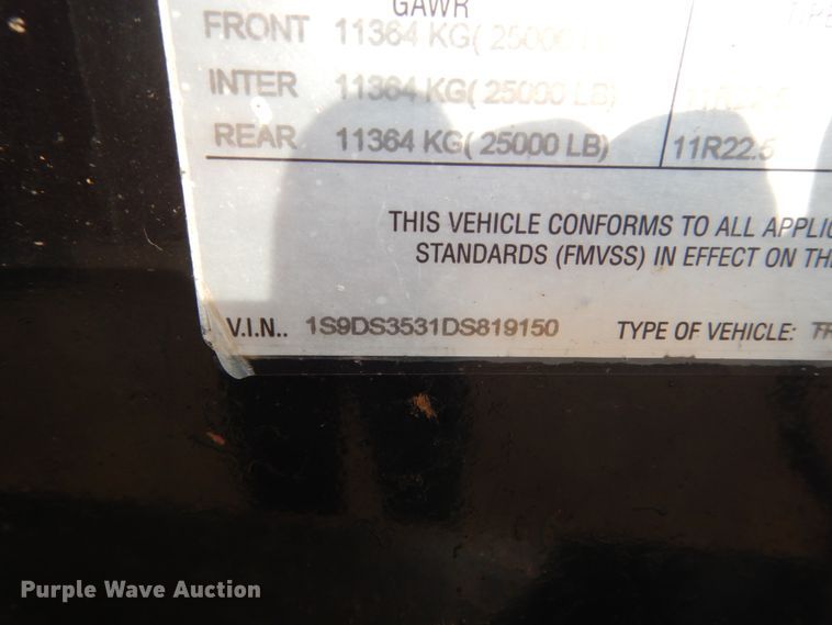 image for item DC8930 (2) 2013 Side Dump Industries side dump trailers