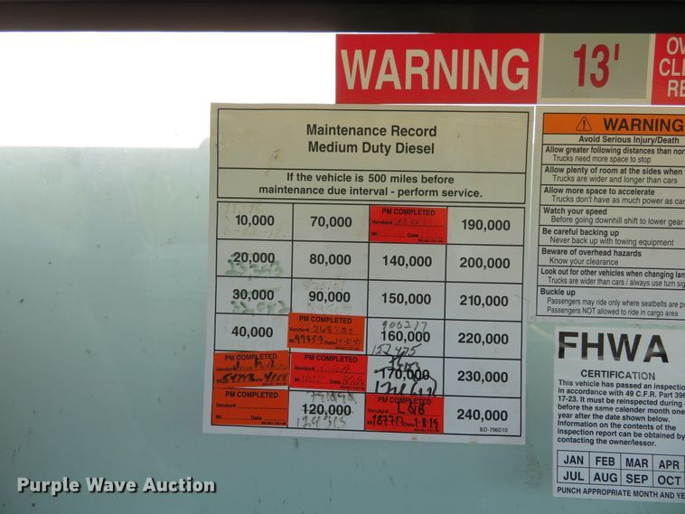 image for item DH1232 2012 Ford F750 Super Duty XL  box truck