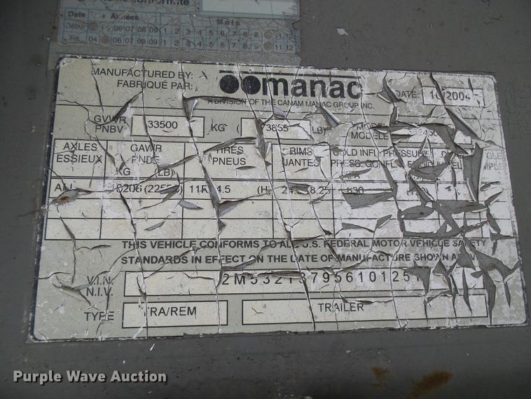 image for item EP9913 2005 Manac 362450 container