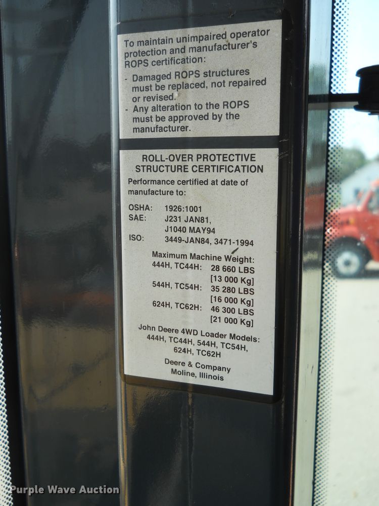 image for item DE4521 2003 John Deere 444H  wheel loader