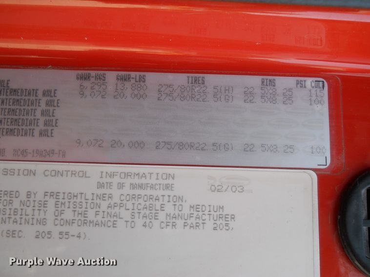 image for item DE4524 2003 Sterling LT7501  dump truck